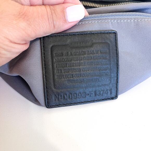 Coach Jacquard Canvas Patent Leather Soho Pleated Signature Hobo Bag F13741 - Picture 12 of 12